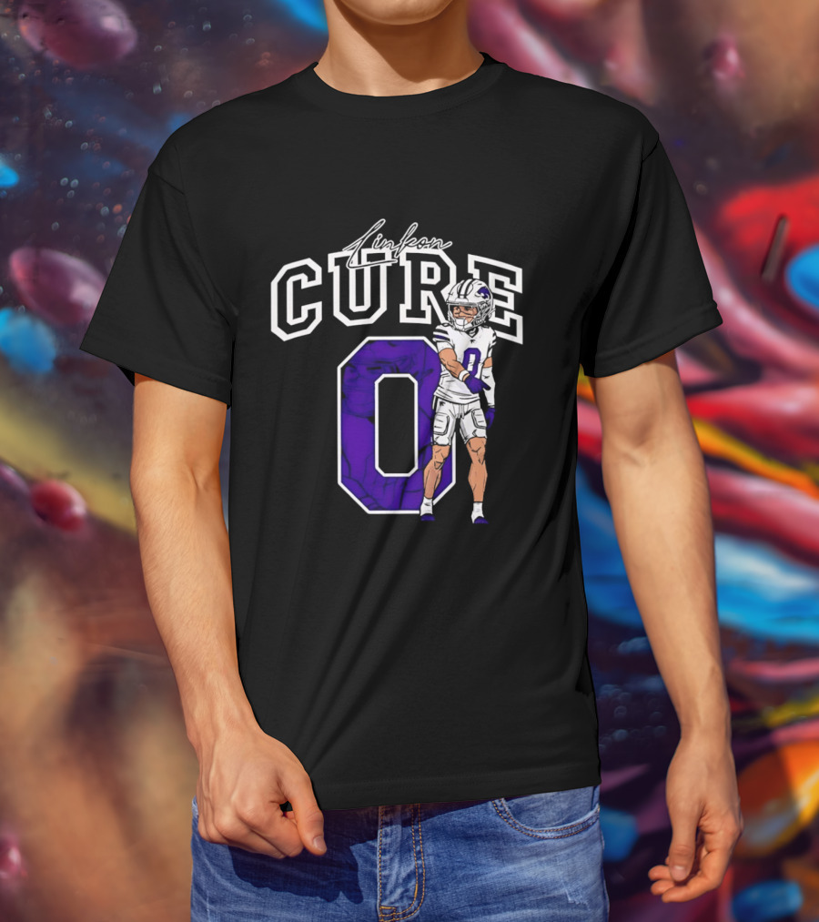 Kansas State University Linkon Cure 0 Football Player T-Shirt
