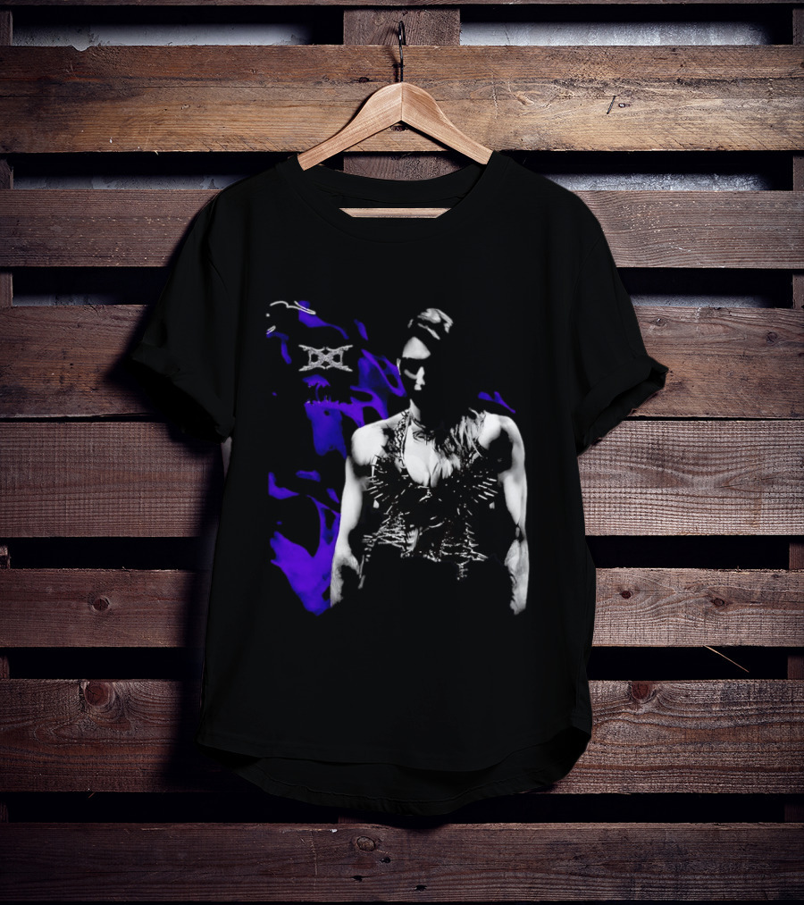 Ken Carson Rhea Ripley WWE Spiked Outfit Collage With Abstract Purple Accents T-Shirt