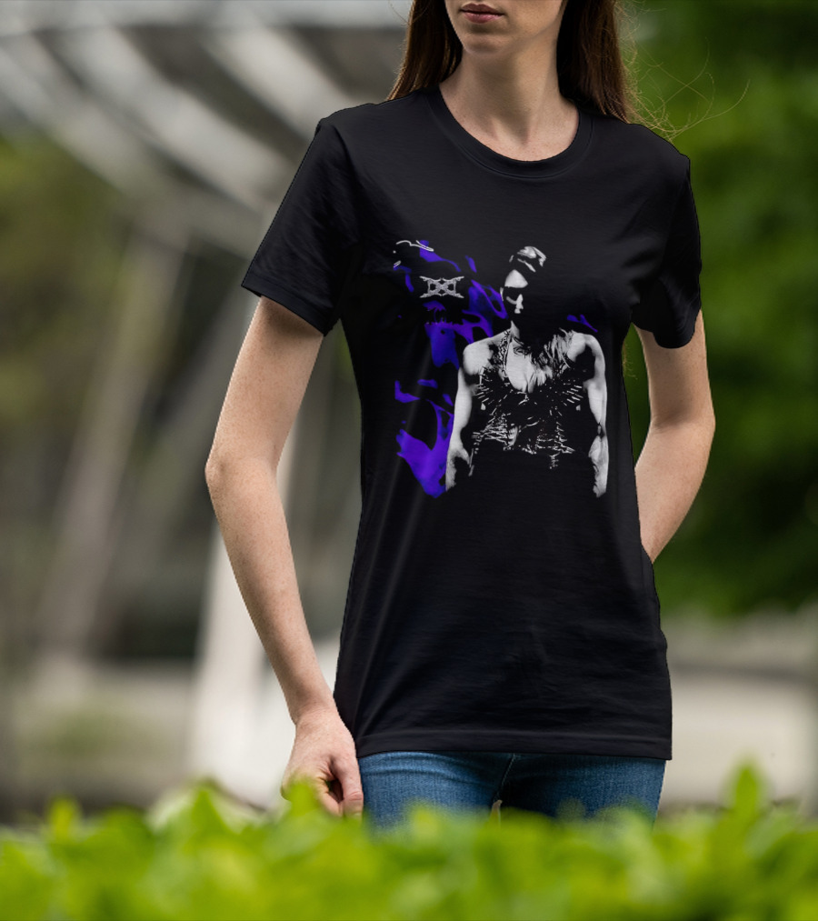 Ken Carson Rhea Ripley WWE Spiked Outfit Collage With Abstract Purple Accents T-Shirt