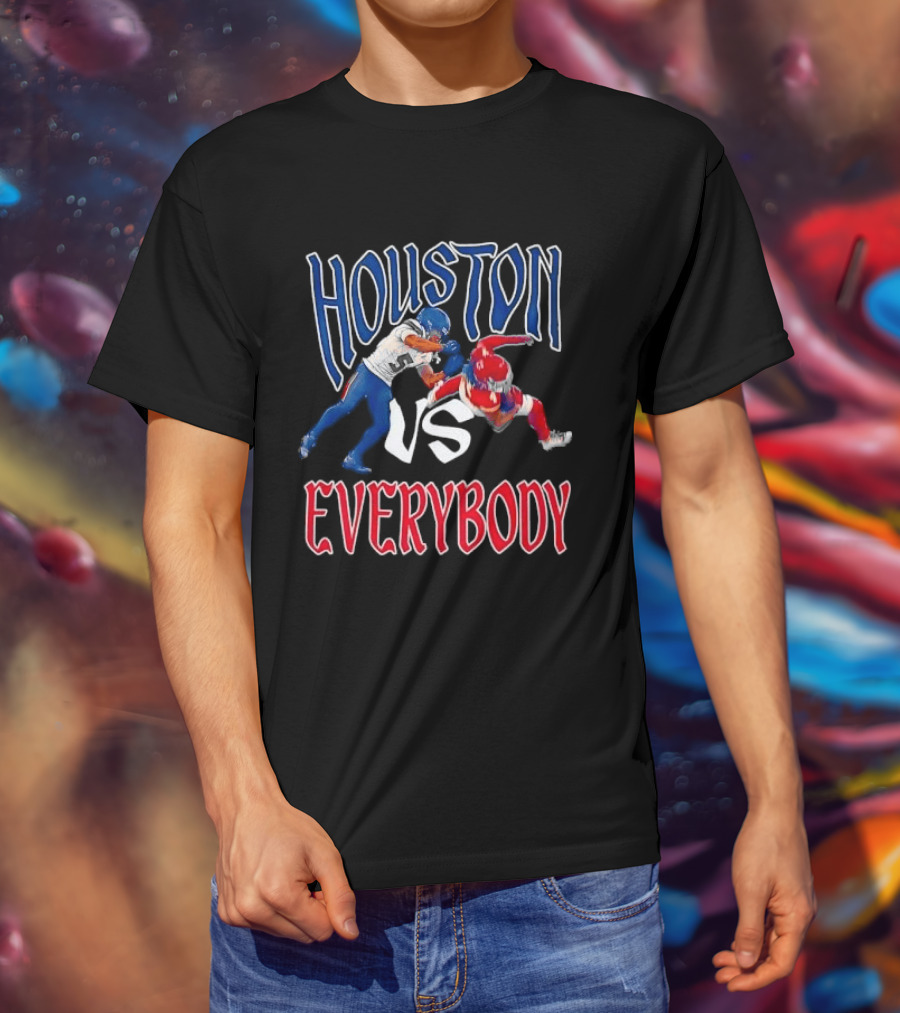 Houston Vs Everybody Football Player Duel T-Shirt