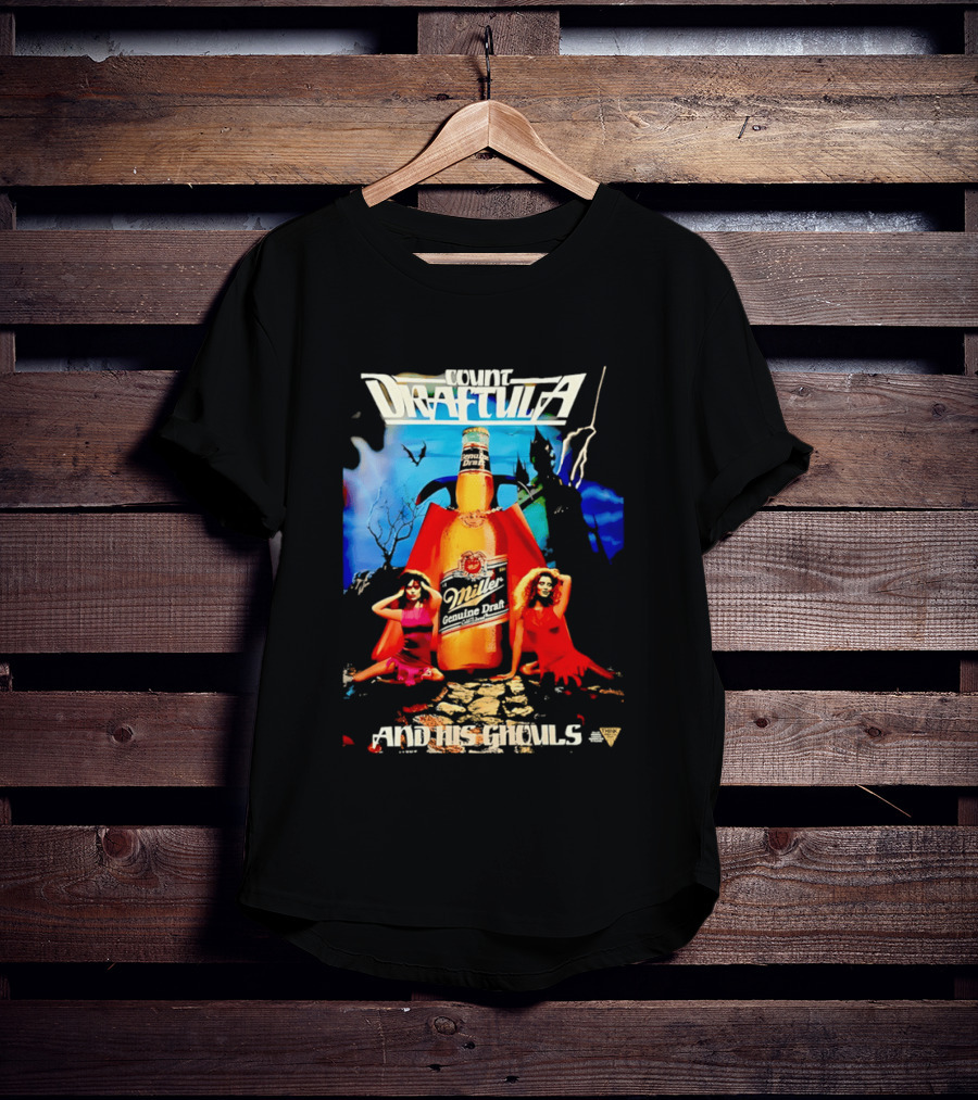 Count Draftula Miller Genuine Draft Beer And His Ghouls T-Shirt