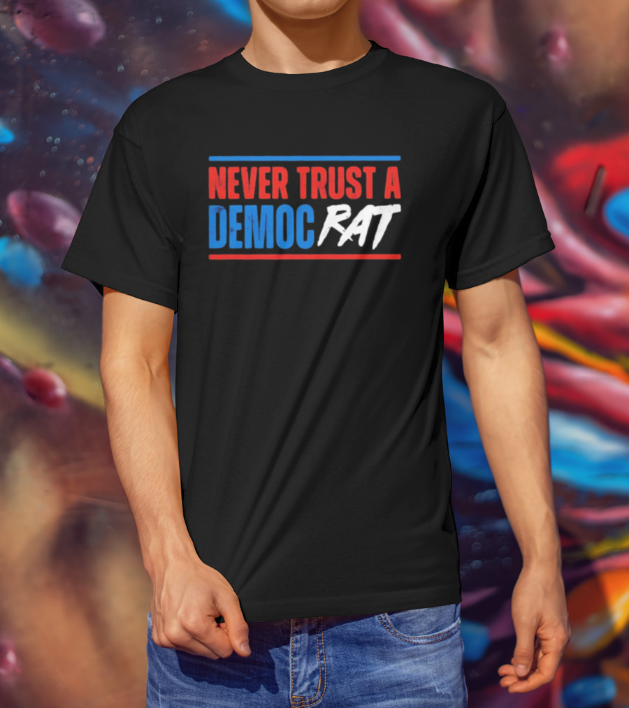 Never Trust A Democrat Political Rat T-Shirt