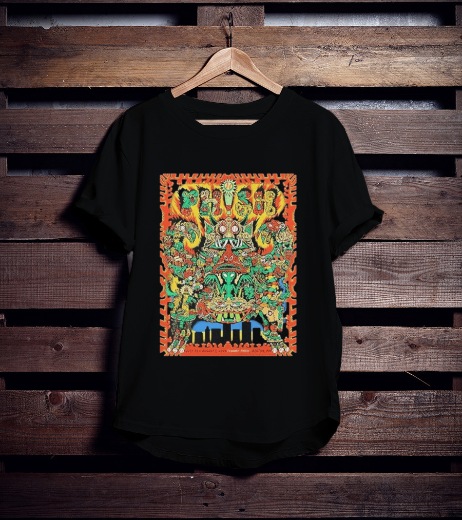 Phish Fenway Park Boston July 31 August 1 2026 Colorful Monster T-Shirt