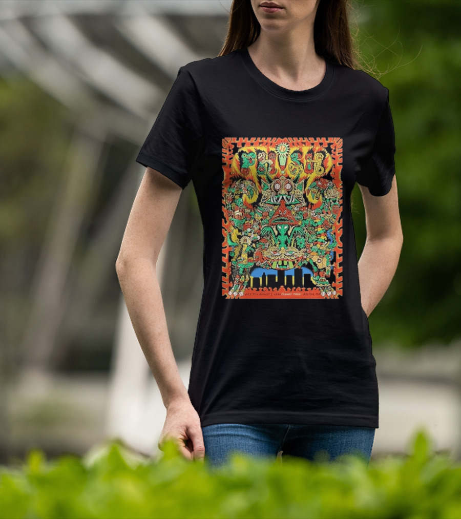 Phish Fenway Park Boston July 31 August 1 2026 Colorful Monster T-Shirt