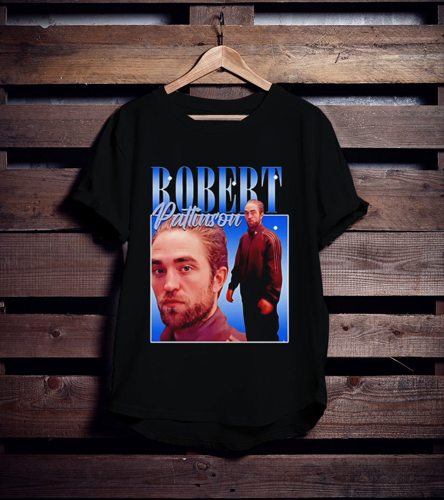 Robert Pattinson Standing Meme Blue Adidas Tracksuit T-Shirt
