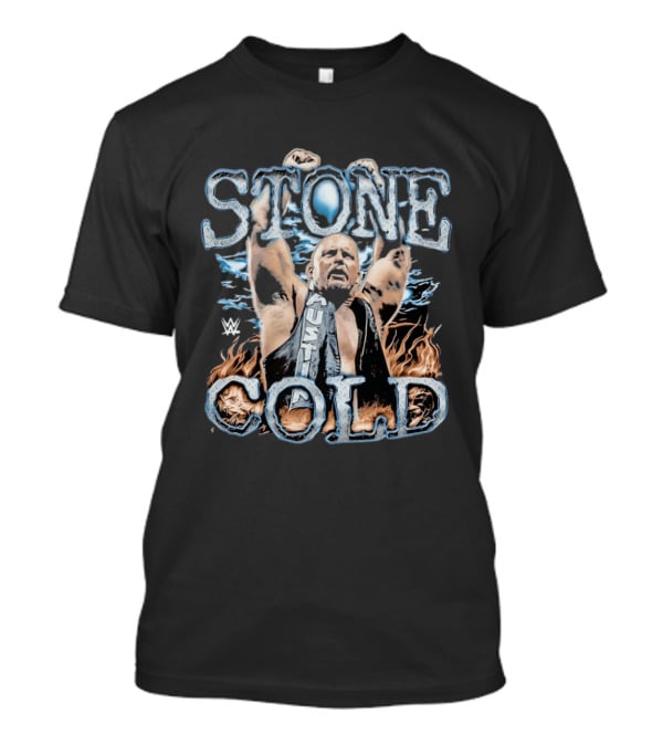 Stone Cold Steve Austin WWE Ice And Flames Iconic Wrestling T-Shirt