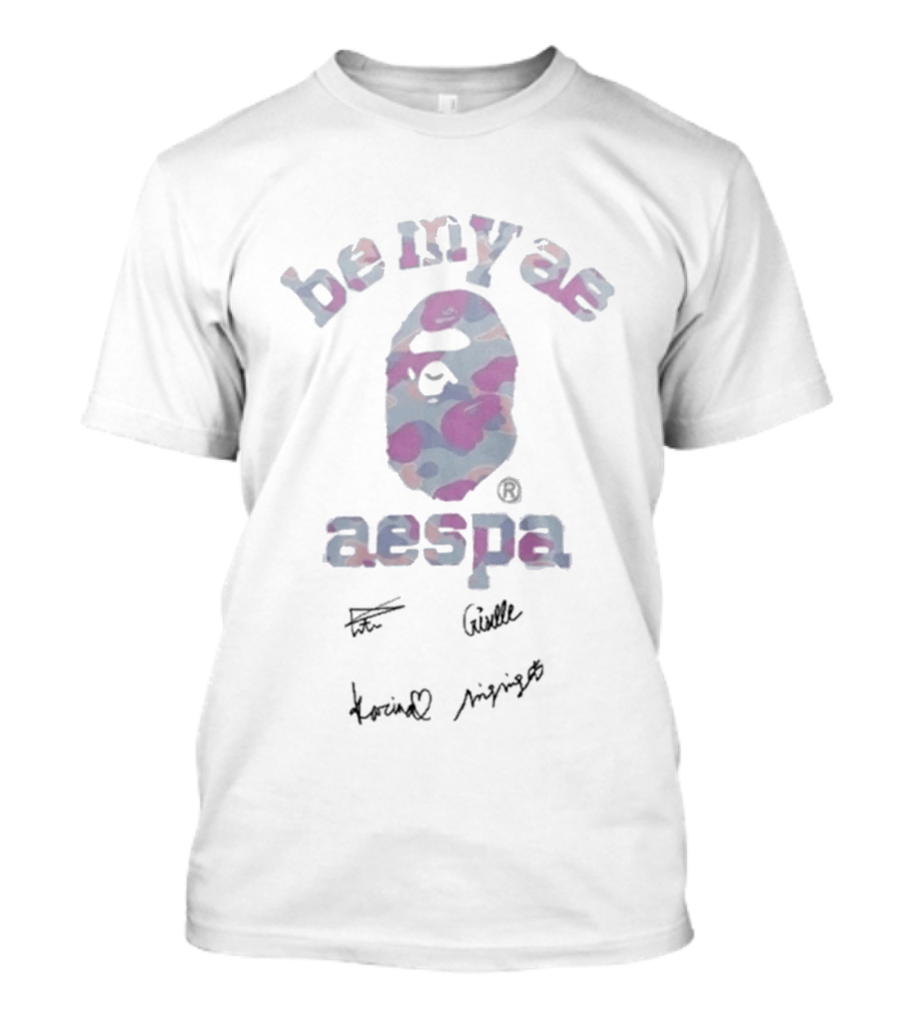 Aespa X BAPE Be My Ape 2026 Signed Limited Edition T-Shirt