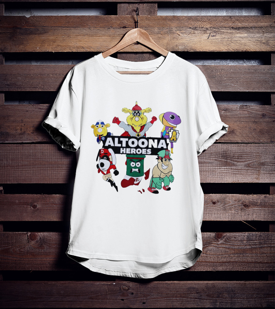 Altoona Heroes Cartoon Characters Collaboration T-Shirt