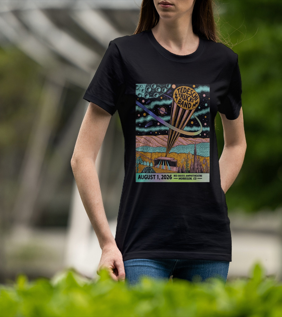 Tedeschi Trucks Band Red Rocks Amphitheatre Morrison CO August 1 2026 Cosmic T-Shirt