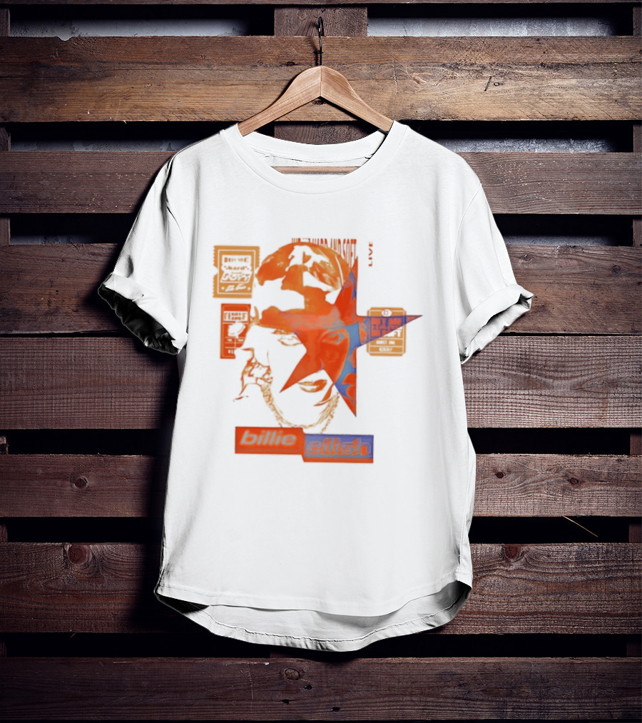 Billie Eilish Star Face Hit Me Hard T-Shirt