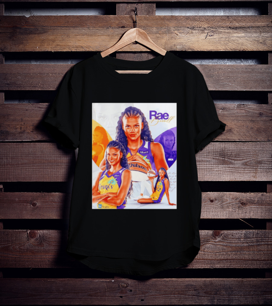 WNBA Rae Burrell Los Angeles Sparks No 22 Wilson Basketball Collage T-Shirt