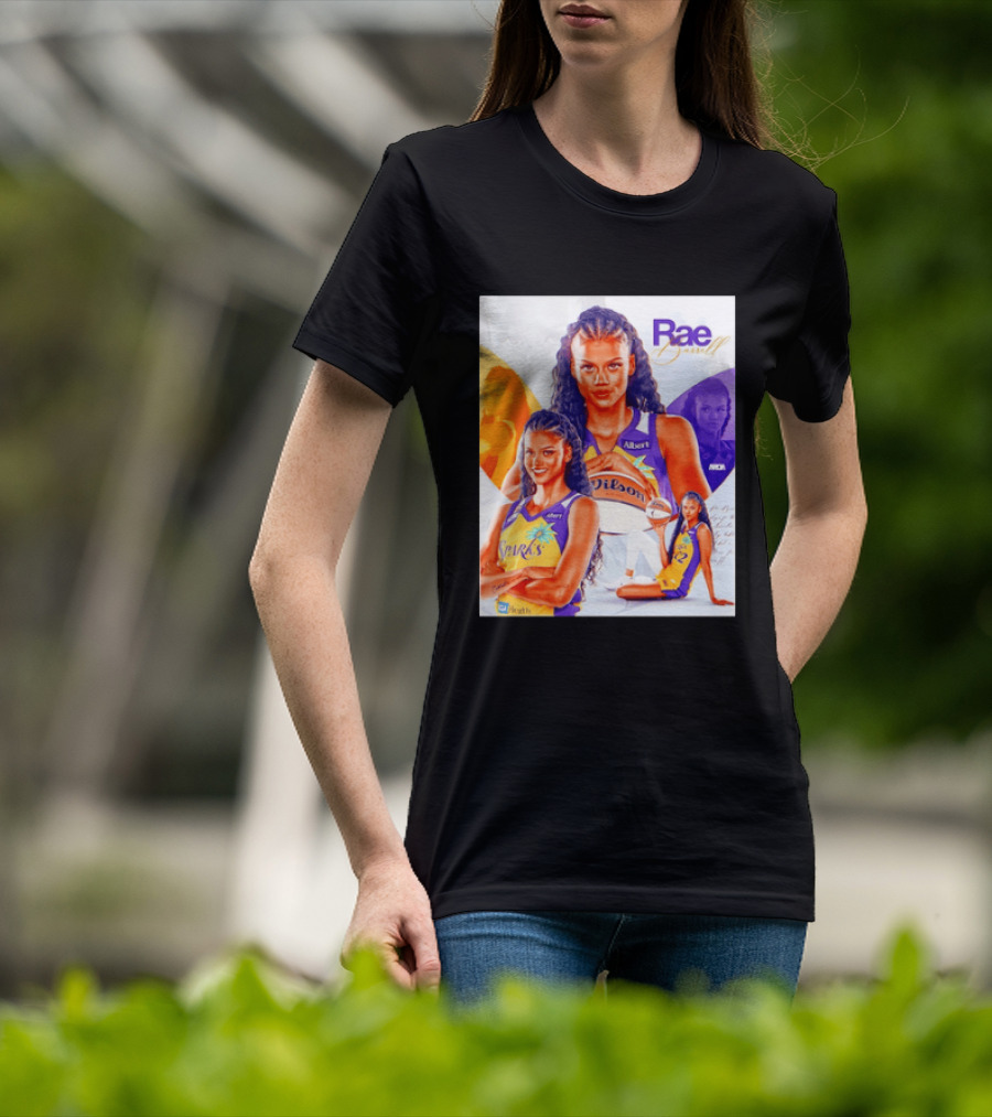 WNBA Rae Burrell Los Angeles Sparks No 22 Wilson Basketball Collage T-Shirt