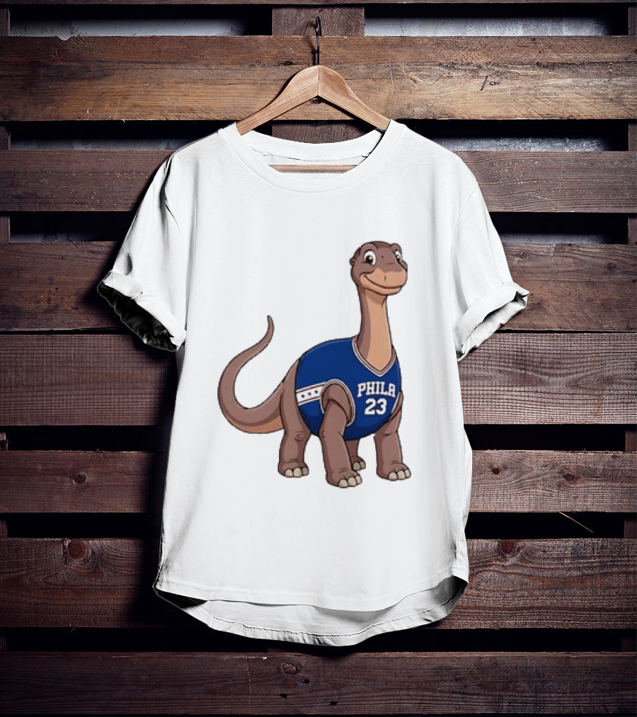 Phila 23 Dinosaur In Philadelphia 76ers Basketball Jersey T-Shirt