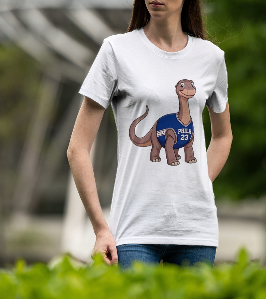 Phila 23 Dinosaur In Philadelphia 76ers Basketball Jersey T-Shirt