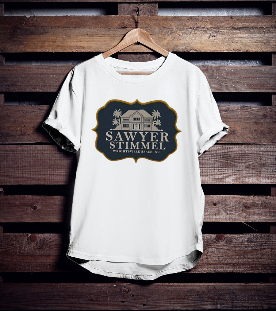 Sawyer Stimmel Wrightsville Beach NC House And Palm Trees T-Shirt