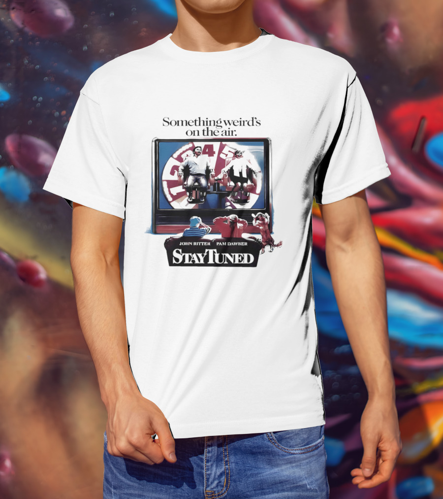 Stay Tuned Something Weird's On The Air John Ritter Pam Dawber T-Shirt