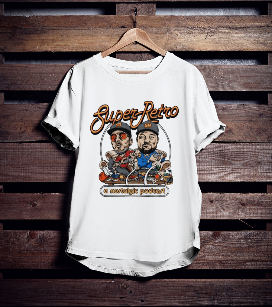 Super Retro SR A Nostalgic Podcast T-Shirt
