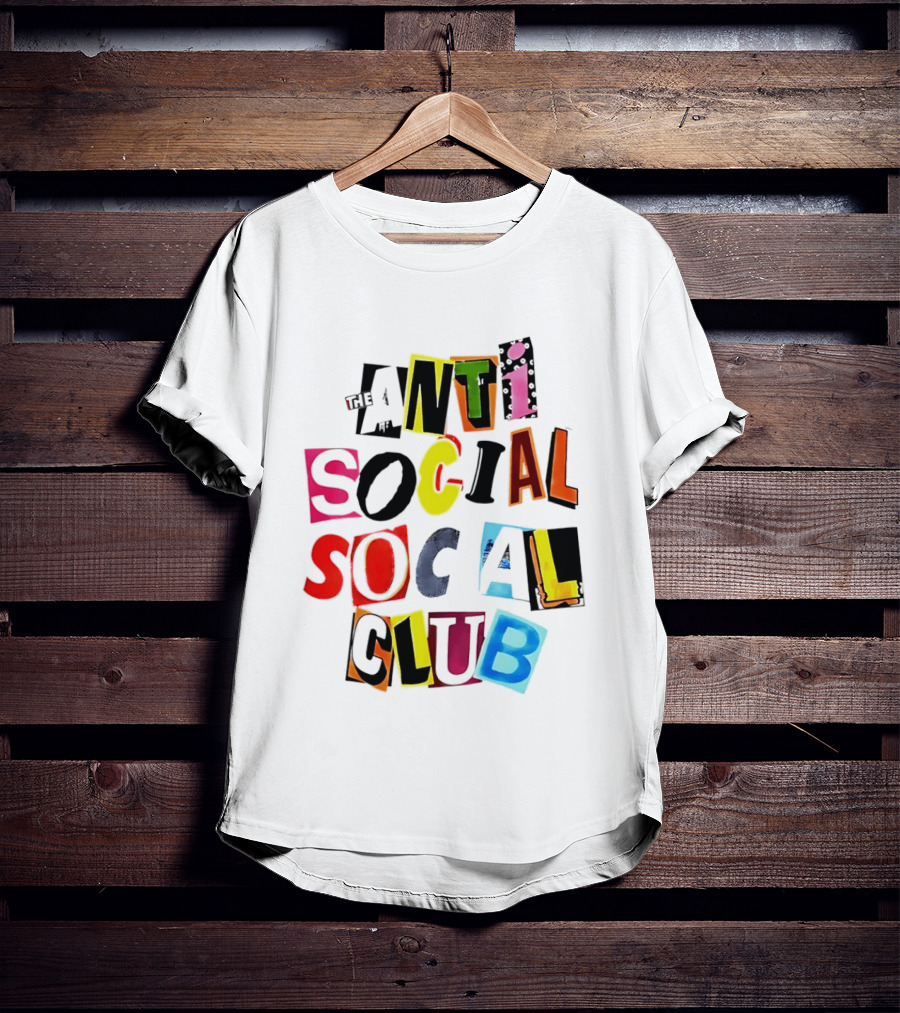 The Anti Social Social Club ASSC Collage Colorful T-Shirt