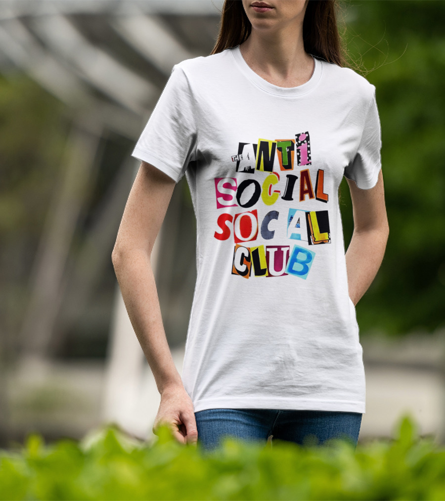 The Anti Social Social Club ASSC Collage Colorful T-Shirt