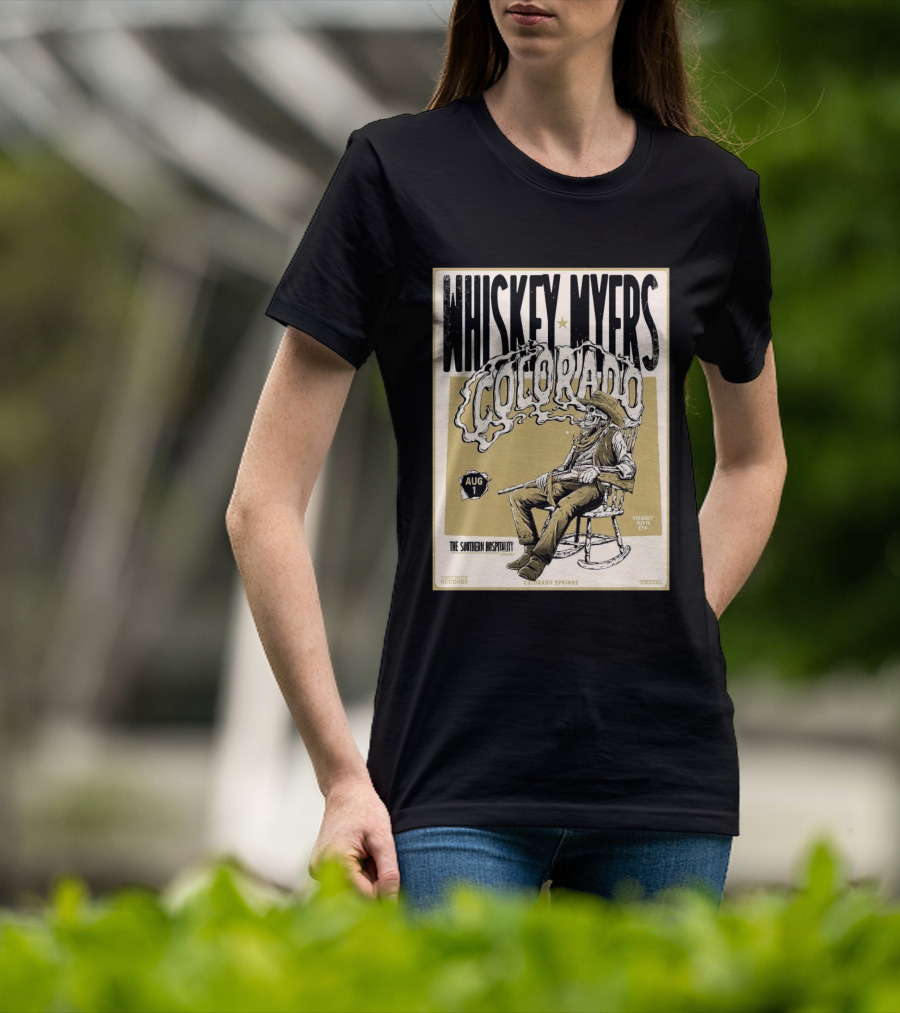 Whiskey Myers Colorado Springs Southern Hospitality Tour August 1 Ford Amphitheater 2026 T-Shirt