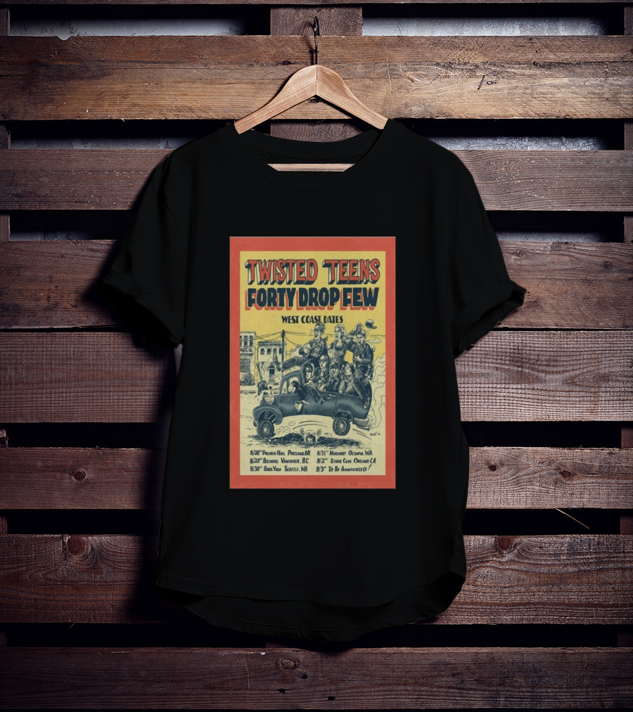 Twisted Teens Forty Drop Few West Coast Dates Stork Club Oakland September 2 2026 T-Shirt