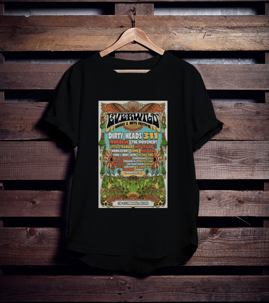 Everwild Music Arts Festival Dirty Heads 311 Tropidelic July August 2026 Thornville T-Shirt