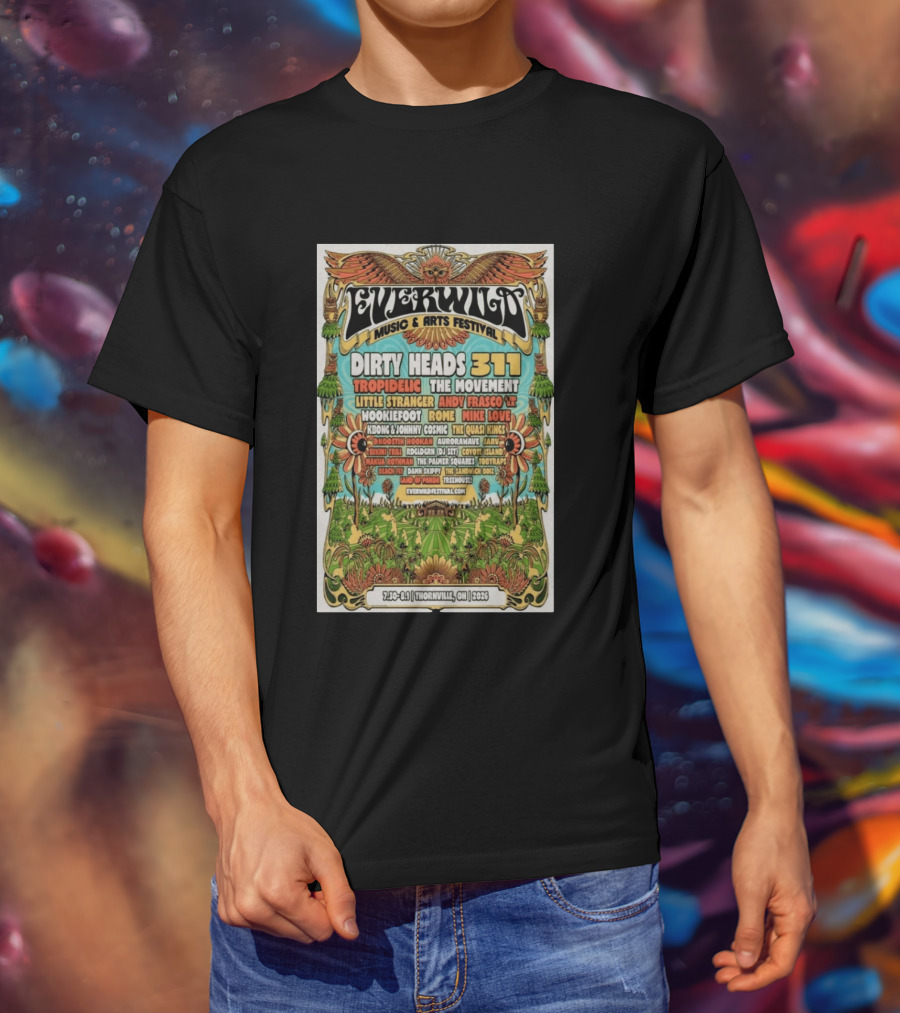 Everwild Music Arts Festival Dirty Heads 311 Tropidelic July August 2026 Thornville T-Shirt
