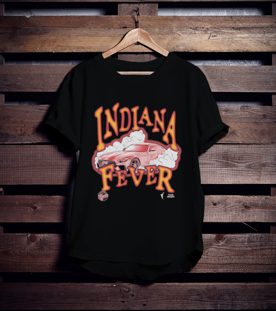 Indiana Fever Playa Society Sketch Car And Smoke T-Shirt
