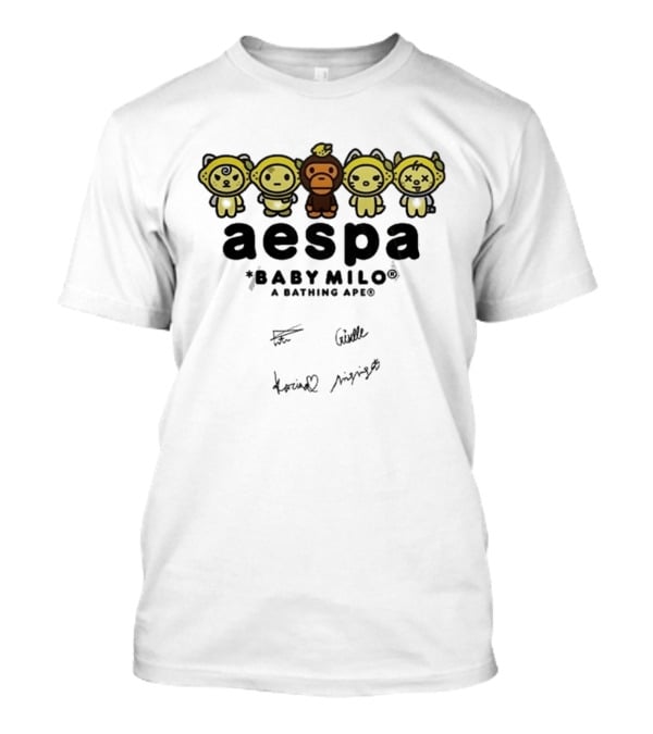 Aespa X Baby Milo A Bathing Ape 2026 Signed Collaboration T-Shirt