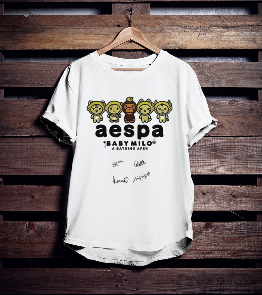 Aespa X Baby Milo A Bathing Ape 2026 Signed Collaboration T-Shirt