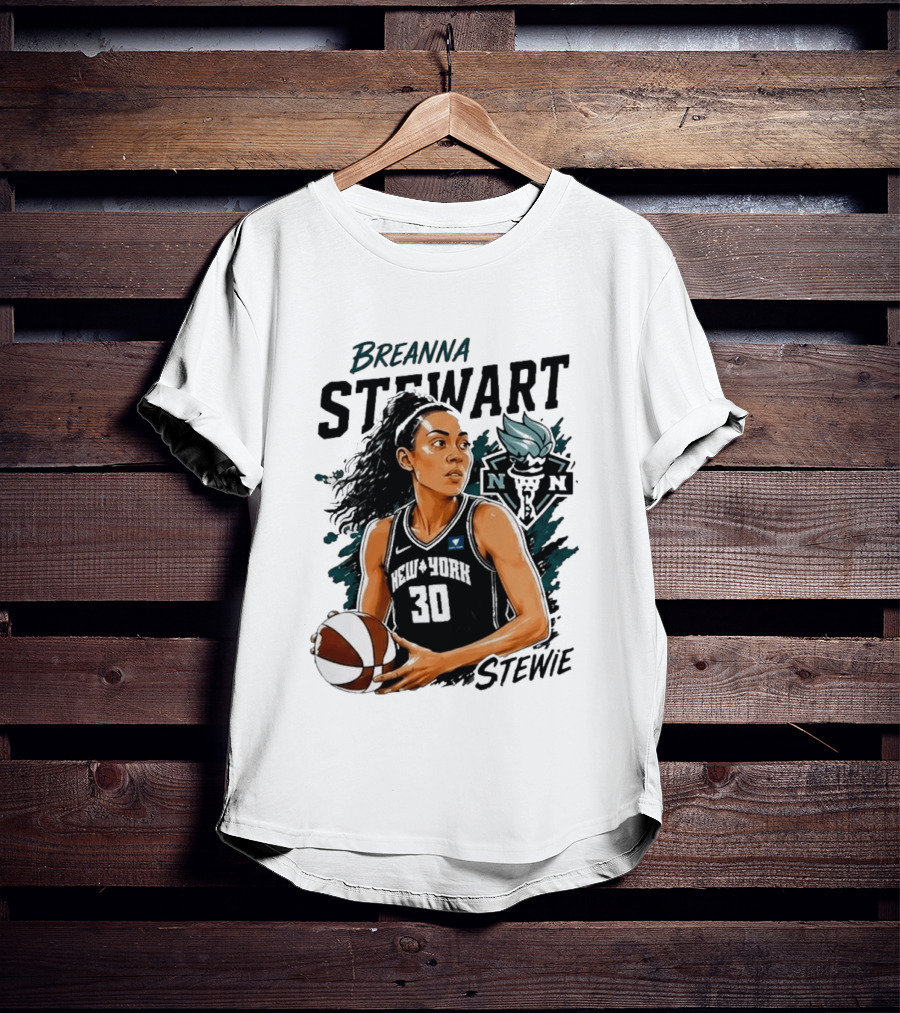 Breanna Stewart New York Liberty Stewie 30 Basketball Star T-Shirt