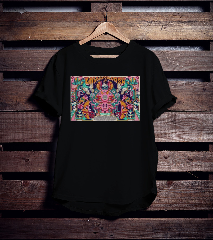 Lollapalooza Grand Park Chicago August 02 2026 Exclusive Vibrant Psychedelic Illustrations T-Shirt