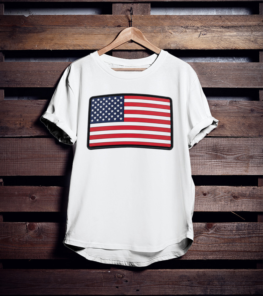 Dan Cevette American Flag Hat United States Stars And Stripes T-Shirt