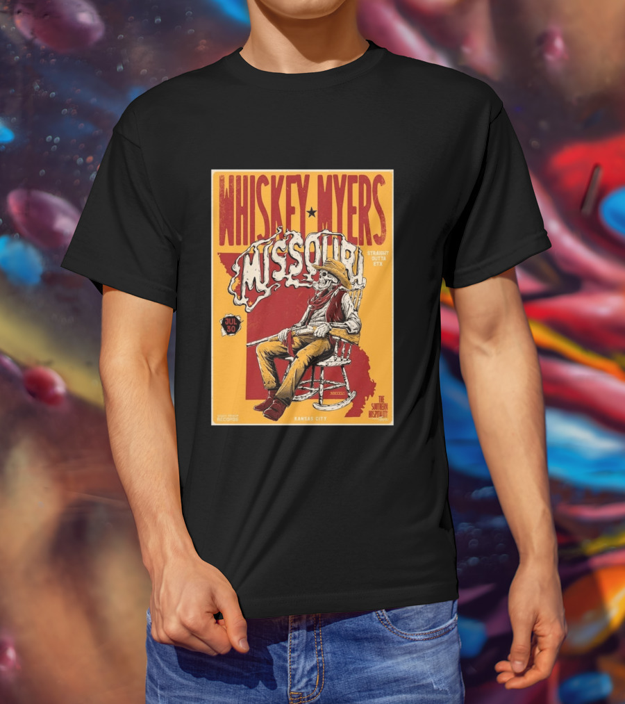 Whiskey Myers Missouri Tour 2026 Kansas City Morton Amphitheater July 30 Straight Outta ETX T-Shirt