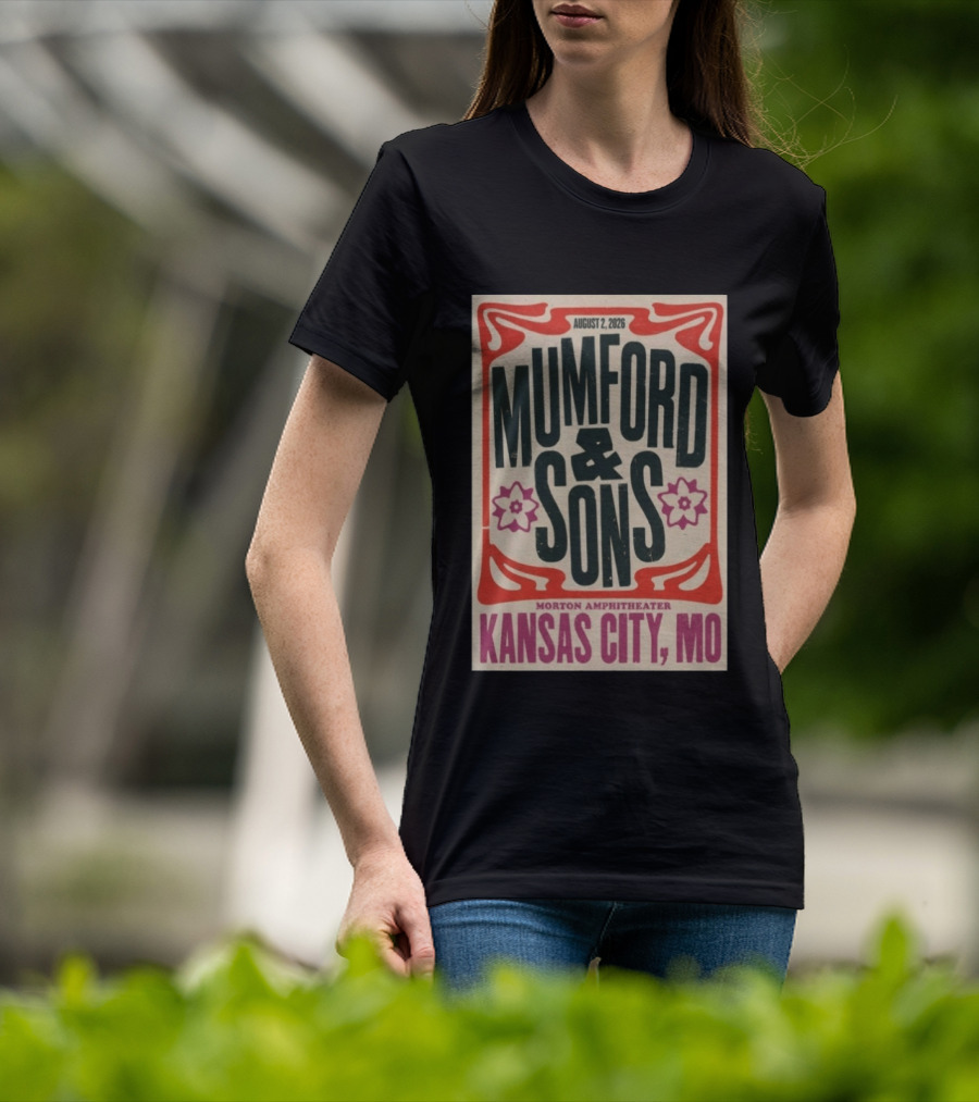 Mumford And Sons August 2 2026 Morton Amphitheater Kansas City MO T-Shirt
