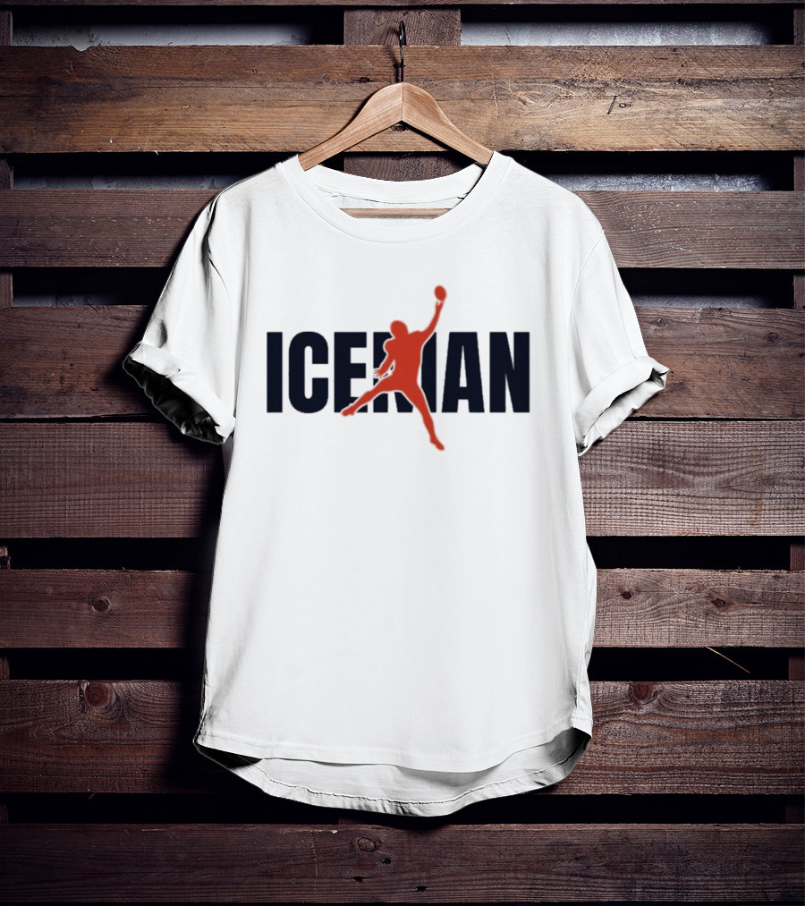 ICEMAN Basketball Silhouette Jumping Pose T-Shirt