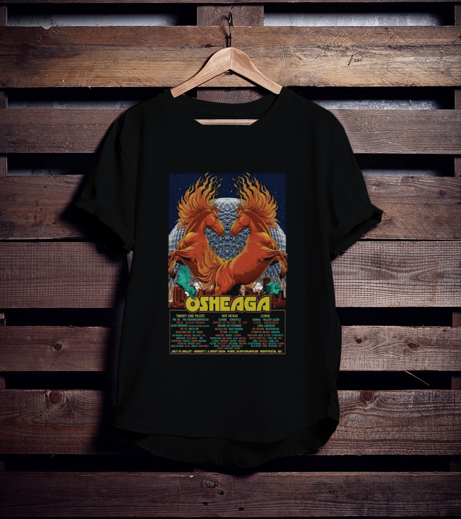 Osheaga Montreal QC 2026 Twenty One Pilots Lorde Concert Parc Jean Drapeau Limited Edition T-Shirt
