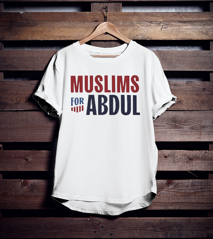 Muslims For Abdul 2026 Election Support Red And Blue T-Shirt