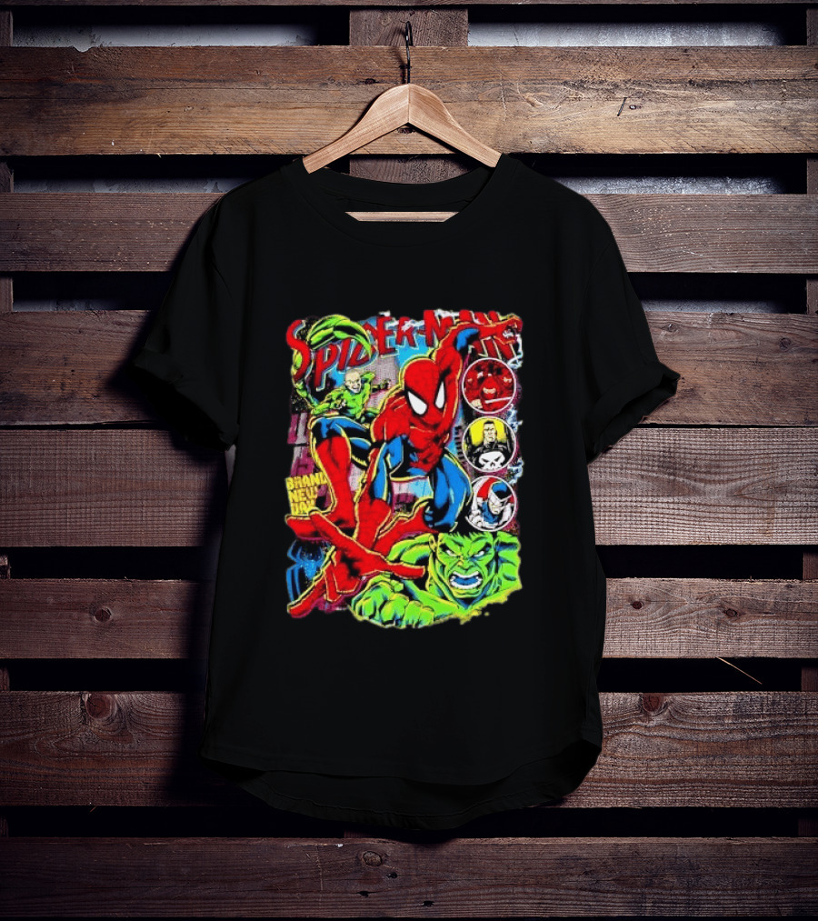 Spider Man Marvel Hulk Punisher Scorpion Ninja Brand New Day T-Shirt