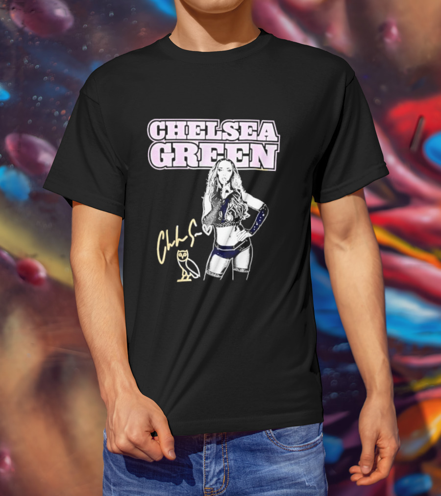 Chelsea Green Wrestling Owl Gesture Signature T-Shirt