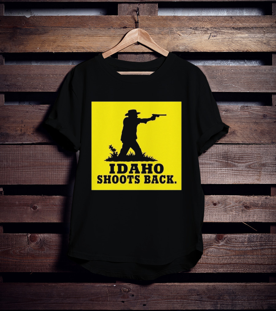 Idaho Shoots Back Cowboy Silhouette Retro Humor T-Shirt
