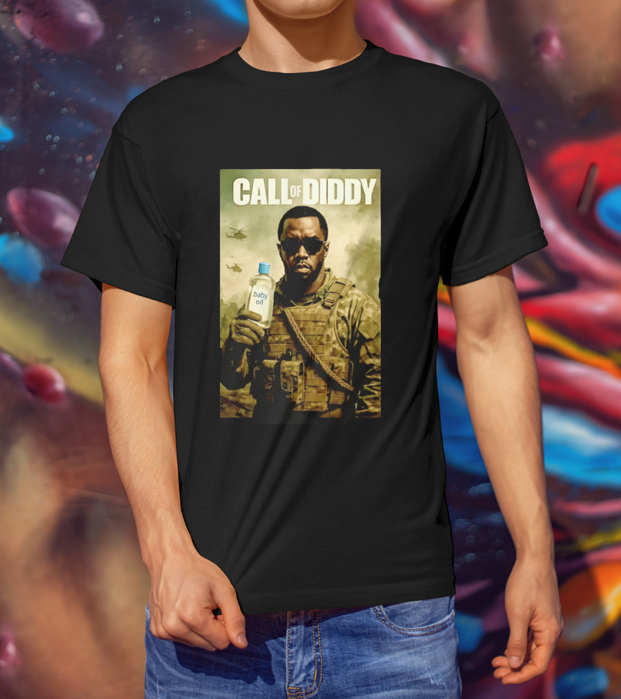 Call Of Diddy Baby Oil Military Humor T-Shirt