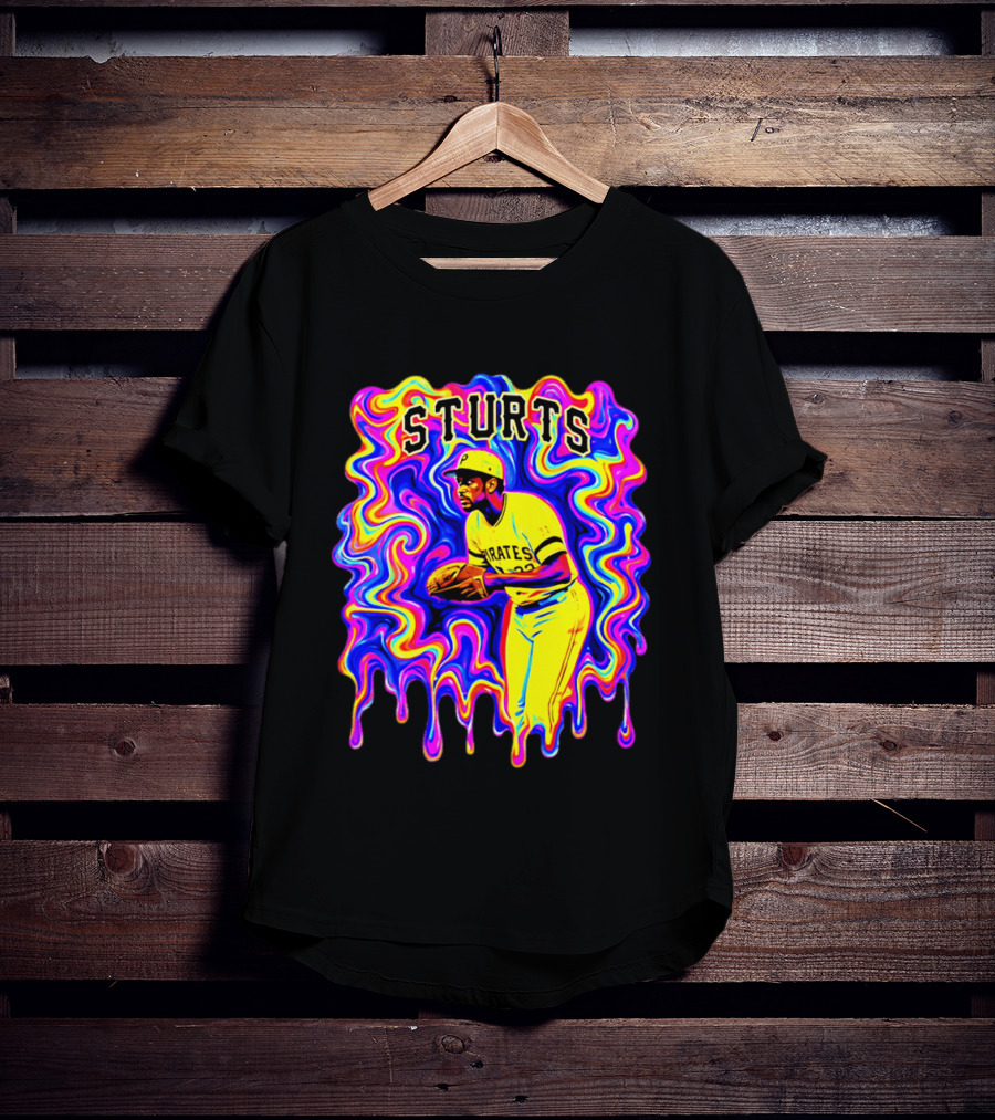 Pirates Dock Ellis Psychedelic Sturts Baseball Pitcher T-Shirt