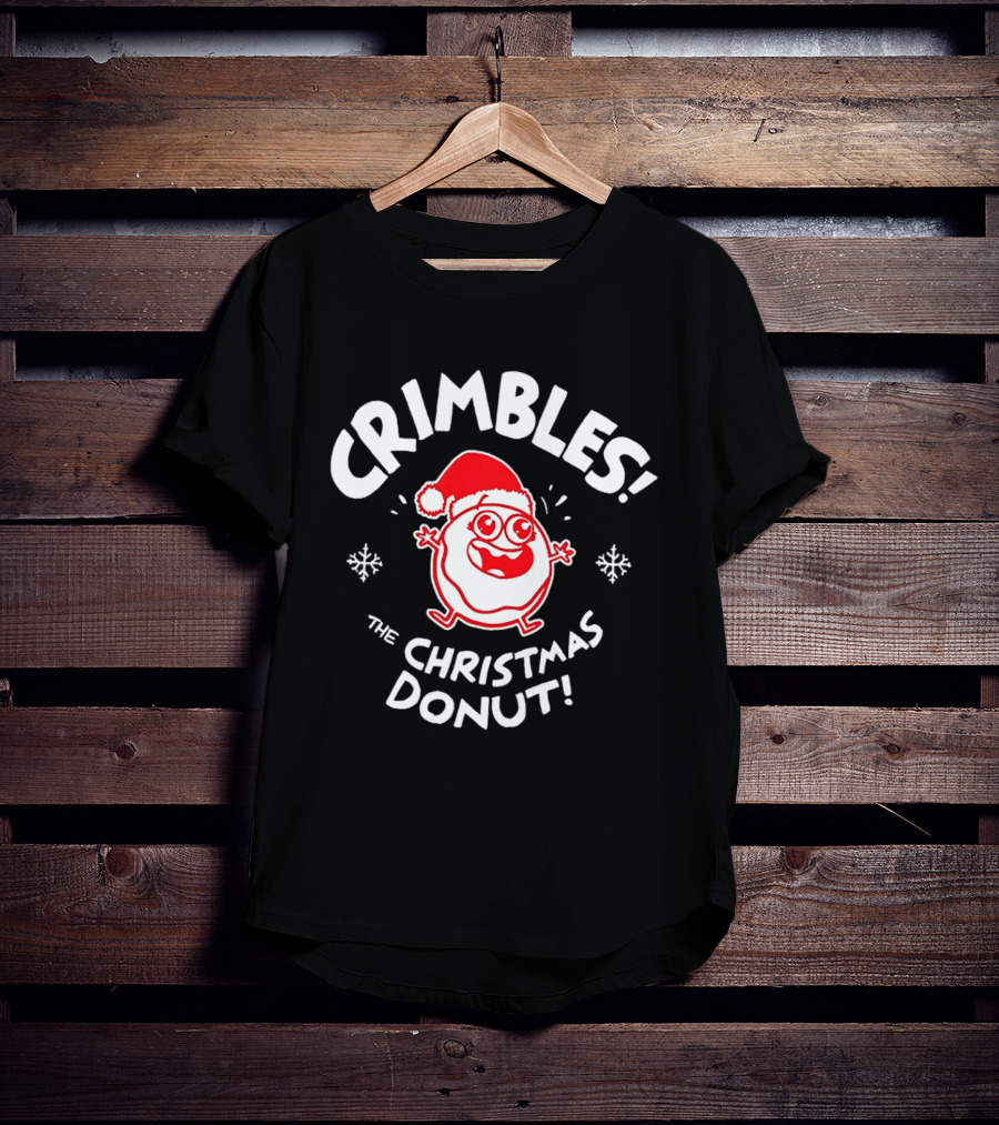 Crimbles Santa Hat The Christmas Donut Snowflakes T-Shirt