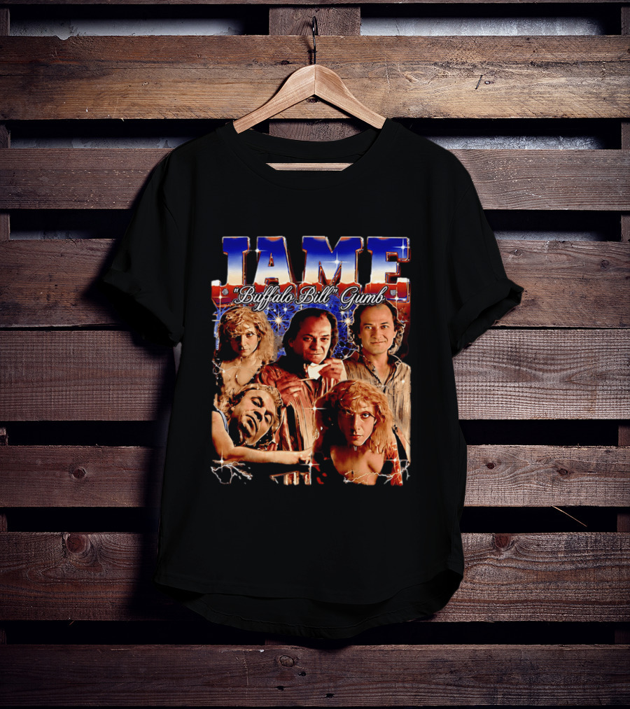 Buffalo Bill Gumb Silence Of The Lambs Movie Character Collage T-Shirt