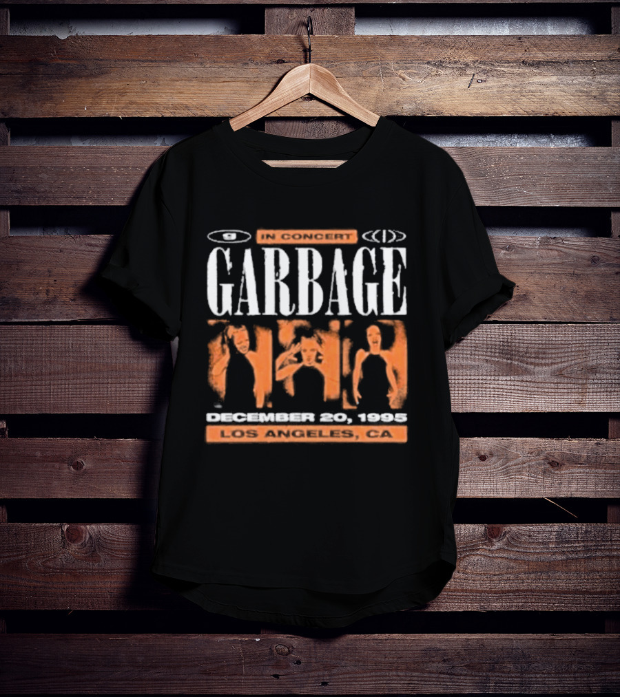 Garbage Live Performance December 20 1995 Los Angeles CA Iconic Concert T-Shirt