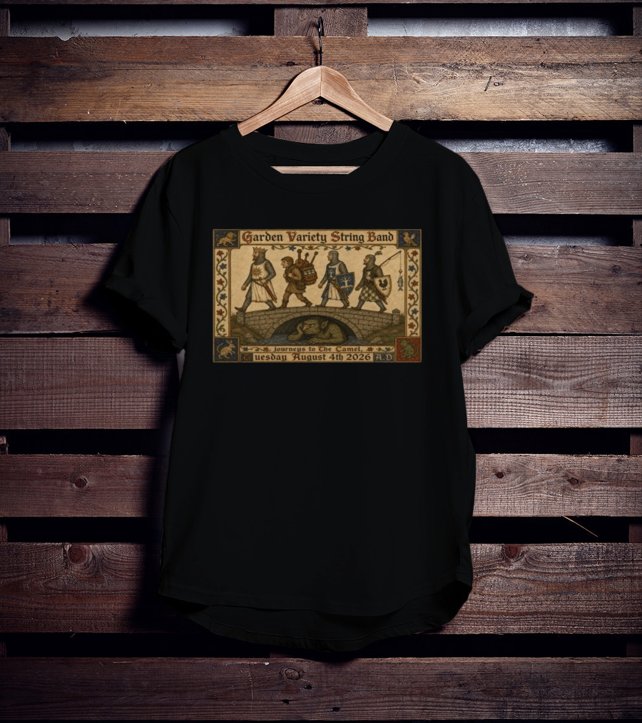 Garden Variety String Band Journeys To The Camel Richmond VA August 4 2026 A.D. T-Shirt