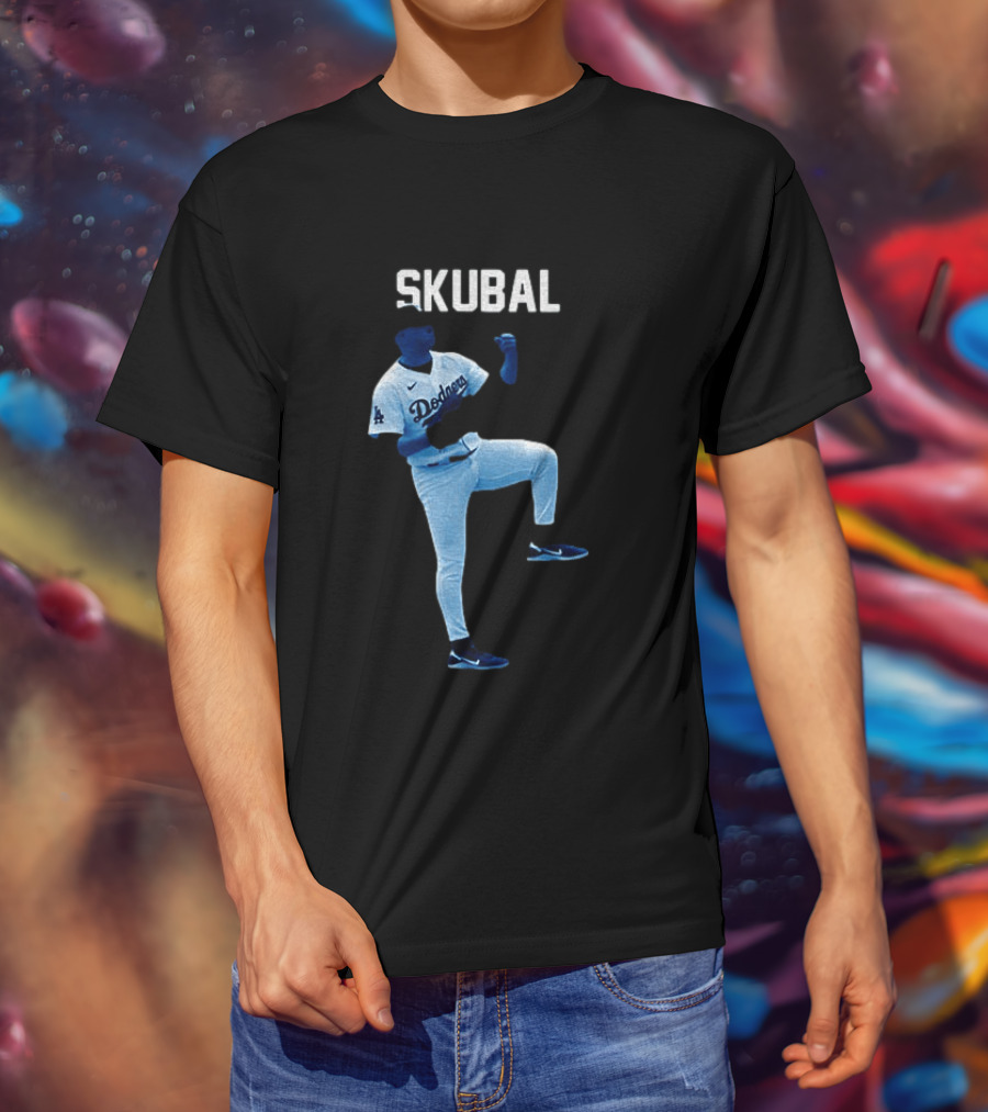 Los Angeles Dodgers Tarik Skubal 29 MLB Baseball 2026 Gradient T-Shirt