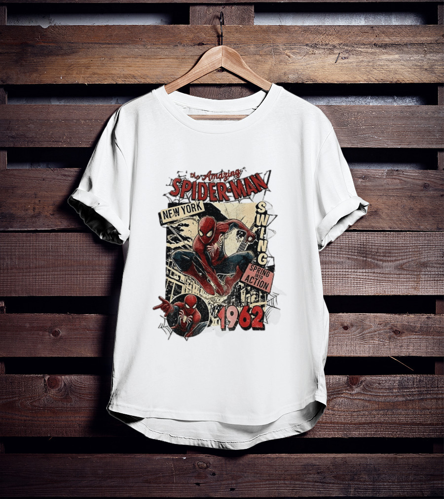 Amazing Spider Man New York Swing Spring Into Action 1962 T-Shirt