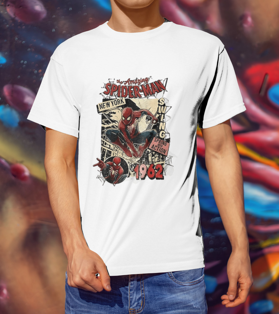Amazing Spider Man New York Swing Spring Into Action 1962 T-Shirt